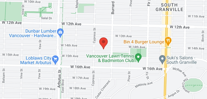 map of 1846 W 14TH AVENUE